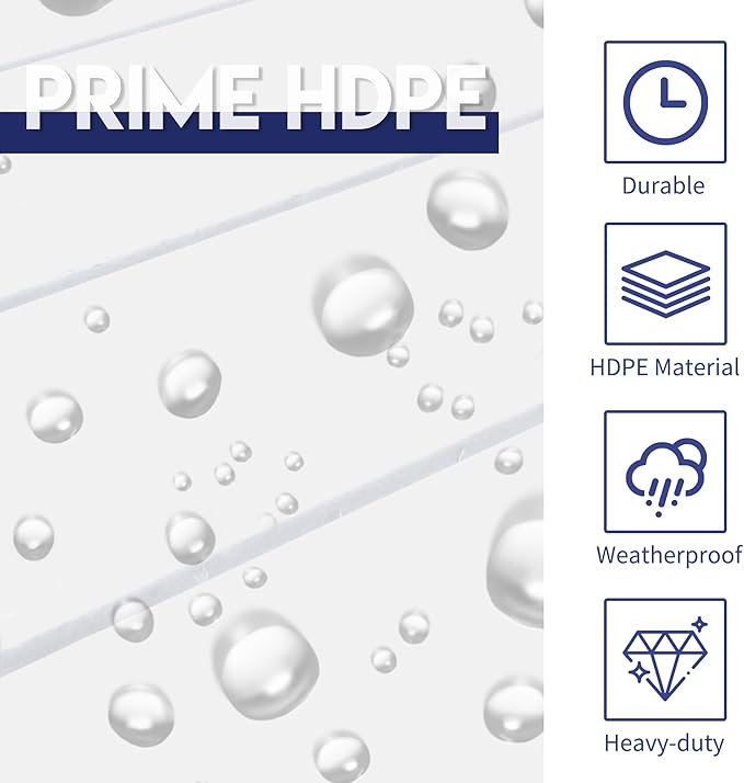 LZRS Outdoor Side Table - 2-Tier Adirondack HDPE Patio End Table for Pool, Porch,Balcony & Backyard,Weather Resistance for Indoor and Outdoor use(White)