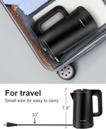 Load image into Gallery viewer, 0.8L Electric Kettle Stainless Steel, 800 Watts Small Electric Kettle 27 Ounce Fast Boil Auto Shut-off, Portable Water Boiler for Small Kitchen, Business Trip and More