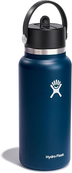 Load image into Gallery viewer, Hydro Flask Water Bottle - Insulated Stainless Steel - Wide Straw Lid, Non Spill, Leakproof in 32 Oz Indigo Blue