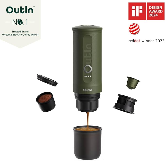 OutIn Nano Complete set Portable Espresso Machine with Double Shot Accessorries