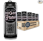 Load image into Gallery viewer, High Brew Coffee | Lightly Sweetened Cold Brew Iced Coffee with Pure Cane Sugar – 225 mg Natural Caffeine, Patiently Brewed, Never Heated. Low-Acid, Ready-to-Drink | 8 oz Can (Triple Shot Black)