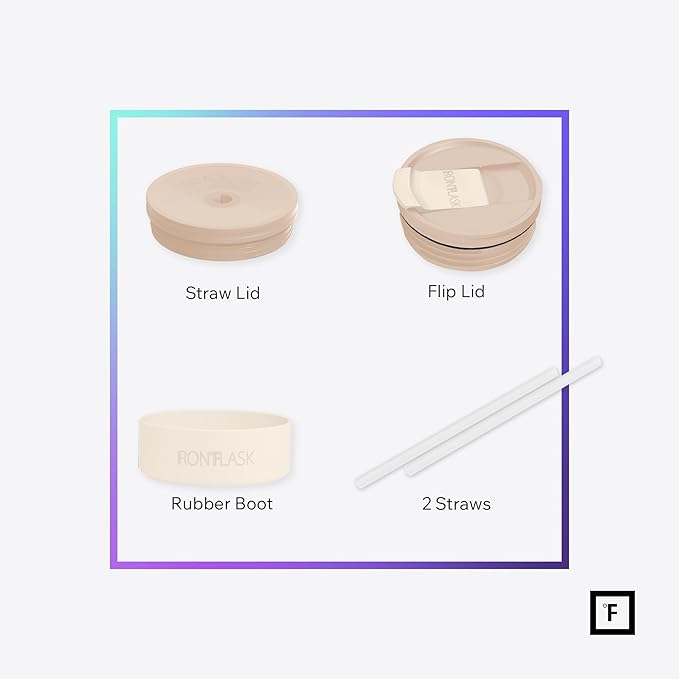 IRON °FLASK Co-Pilot Insulated Mug w/Boot, Straw & Flip Cap Lids - Cup Holder Bottle for Hot, Cold Drink - Leak-Proof - Water, Coffee Portable Travel Mug - Azure Mist, 40 Oz