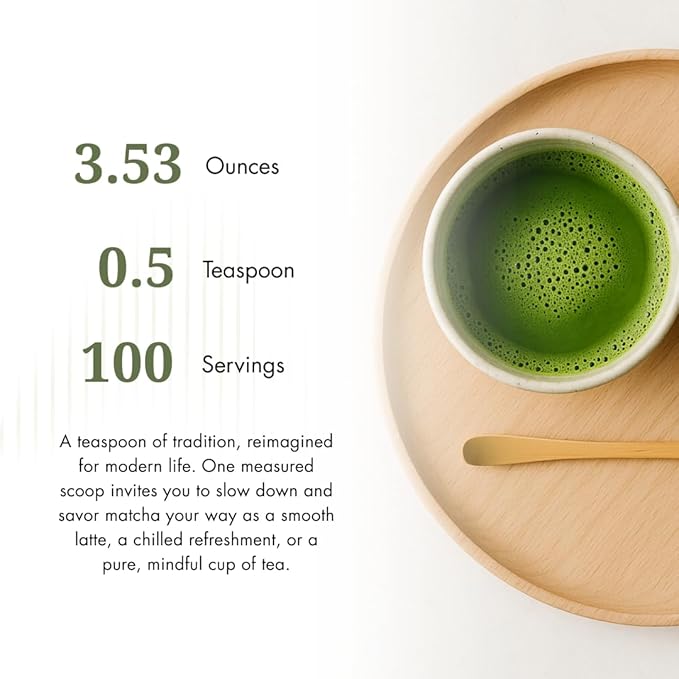 Nippon Matcha – Organic Ceremonial Grade Japanese Matcha Green Tea Powder – First Harvest from Uji, Kyoto – USDA Certified, Stone-Ground, Smooth & Vibrant (100g/3.53oz)
