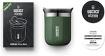 Load image into Gallery viewer, WACACO Octaroma Classico Vacuum Insulated Coffee Mug, Double-wall Stainless Steel Travel Tumbler With Drinking Lid, 6 fl oz (180ml), Pomona Green