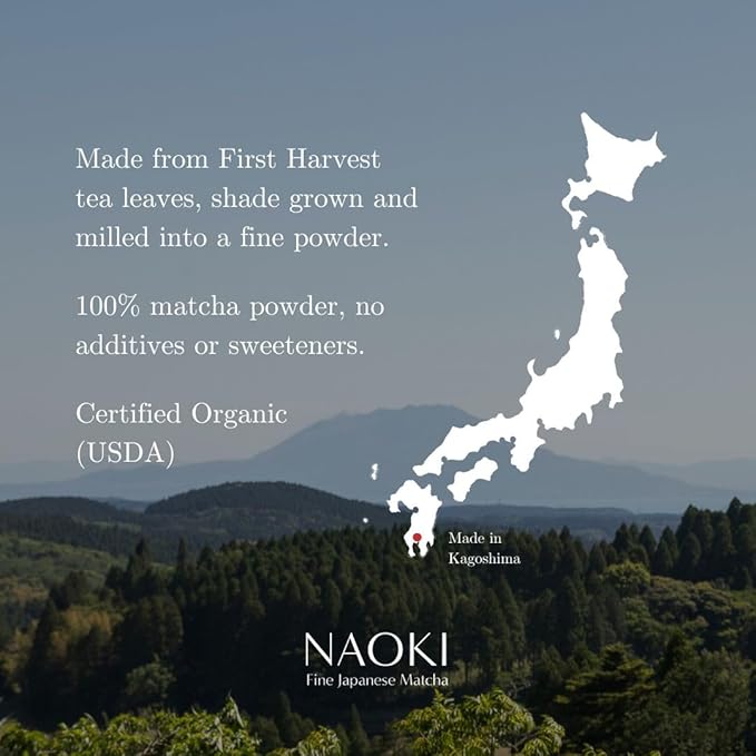 Naoki Matcha Organic Ceremonial First Spring Blend – Authentic Japanese First Harvest Ceremonial Grade Matcha Green Tea Powder from Kagoshima, Japan (100g / 3.5oz)