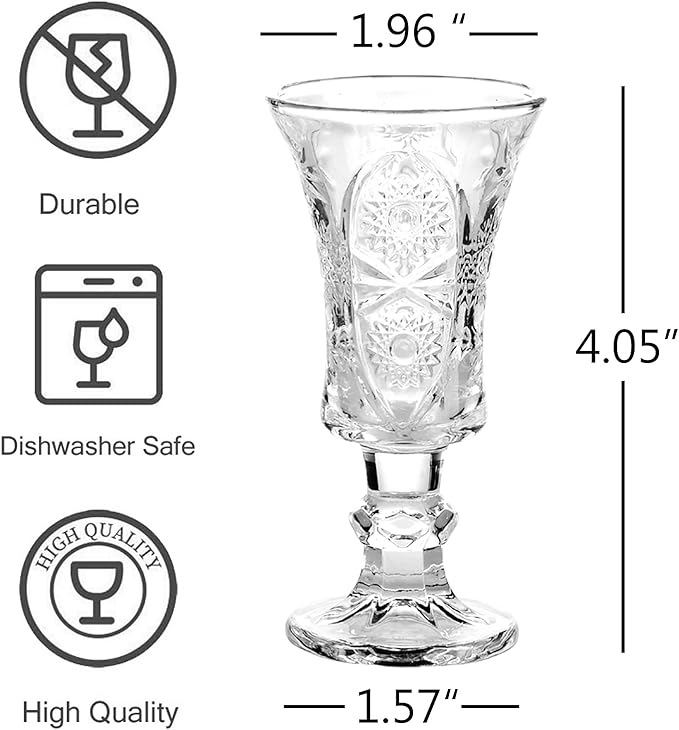 Shot Glasses, 1.5oz Shot Glasses Set of 6/Cordial Glasses/Sherry Glasses