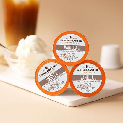 Fresh Roasted Coffee, Decaf Vanilla, Flavored Coffee Pods, K-Cup Compatible, 24 Count
