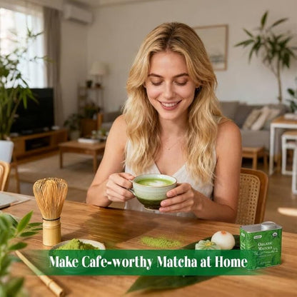 Premium Ceremonial Matcha Powder (6oz/170g),Eastsign Organic Ceremonial Grade Matcha,USDA Organic Matcha Tea Powder Latte,Perfect for Starbucks Latte, Shake, Smoothies & Baking & Holiday Gifts