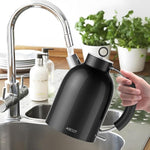 Load image into Gallery viewer, ASCOT Electric Kettle, Electric Tea Kettle Hot Water Kettle Stainless Steel Kettle 1.6L 1500W Retro Tea Heater &amp; Boiling Water, Auto Shut-Off and Boil-Dry Protection (Black)