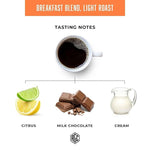 Load image into Gallery viewer, Real Good Coffee Company Whole Bean Light Roast Coffee - Breakfast Blend Light Roast Coffee Beans - Fresh Roasted Brew with Citrus &amp; Chocolate Notes - 32 Oz
