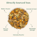 Load image into Gallery viewer, VAHDAM, Turmeric Spice Herbal Tea (50+ Cups, 3.5 oz) Caffeine Free, Non GMO, Gluten Free | 100% Pure Herbal Tisane - Savory &amp; Spicy | Whole Loose-Leaf, Vacuum Sealed for Freshness