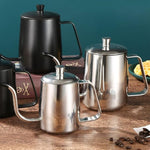 Load image into Gallery viewer, Toyvian Gooseneck Kettle 600ML Metal Coffee Kettle, Coffee Thin Spout, Gooseneck Pitcher, Narrow Spout Pot, Dripper Stainless Steel Water Bottle