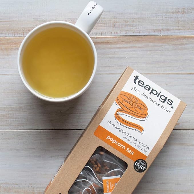 Teapigs Popcorn Herbal Tea Bags Made With Whole Leaves (6 Packs of 15 Tea bags)