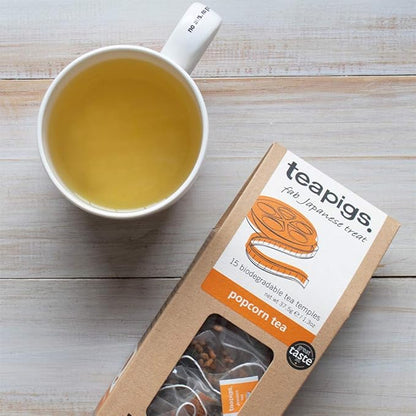 Teapigs Popcorn Herbal Tea Bags Made With Whole Leaves (6 Packs of 15 Tea bags)