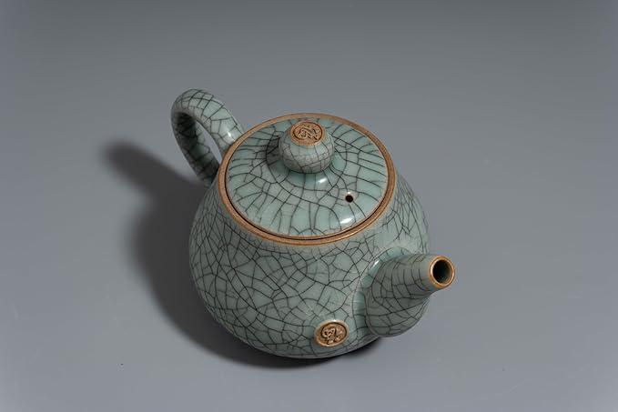 Handmade Longquan Celadon Teapot 260ml - Chinese ceramic kung Fu teapot, perfect for black tea and green tea