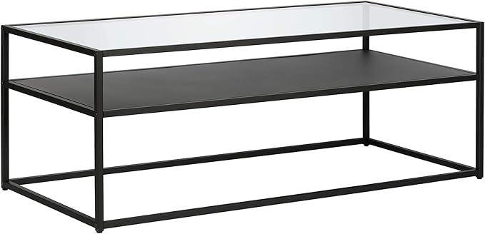 Ada 46'' Wide Rectangular Coffee Table in Blackened Bronze