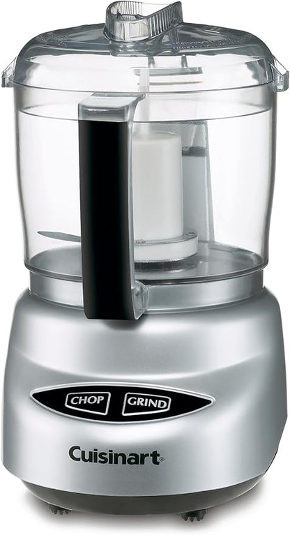Cuisinart Mini-Prep Plus Food Processor, 24-Ounce Mini Food Processor to Chop Herbs, Vegetables, and Hard Cheese, 24-Ounce Work Bowl, Reversible Stainless Steel Blade, DLC-2ABC, Brushed Chrome