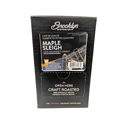 Brooklyn Beans Maple Sleigh Gourmet Coffee Pods - Compatible with Keurig 2.0 K Cup Brewers, 40 Count, Maple Flavored