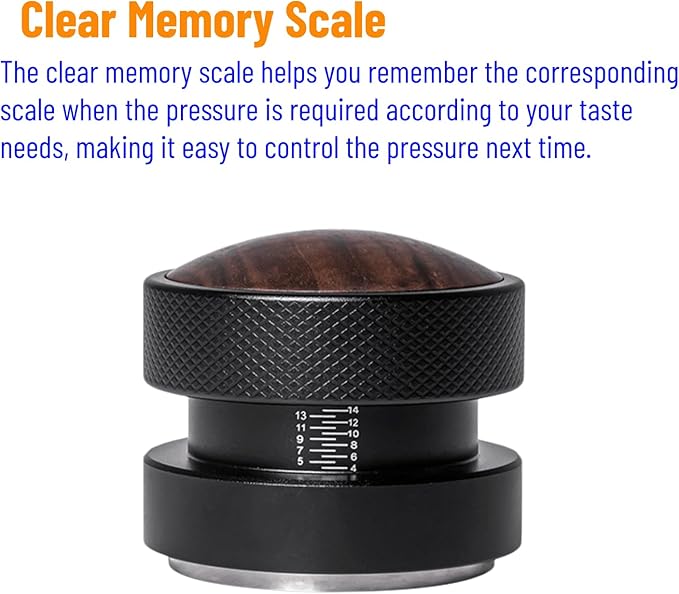 Espresso Tamper for 53mm Coffee Tamper with Spring Loaded Tamper,WDT Tool with Clear Memory Scale,Stainless Steel Tamper for Espresso Machine Accessories,for Home,Office & Coffee Bar