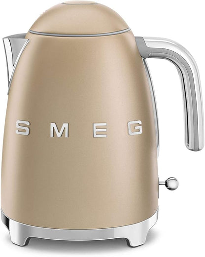 Smeg Electric Kettle Matte Champagne & 2-Slice Toaster Matte Champagne