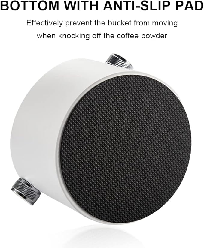 Espresso Knock Box, Large Capacity & Non-Slip Base Coffee Knock Box, Barista Tools, Espresso Machine Accessories (Black)