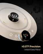 Load image into Gallery viewer, Cocinare FLOW M6 Pro Electric Gooseneck Kettle, ±0.5℉ Temperature Control for Pour-over Coffee &amp; Tea, Stainless Steel Interior, Quick Heating for Boiling Water (Dali White)