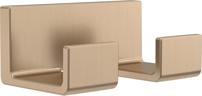 DELTA FAUCET 77736-CZ Vero Wall Mounted Double Towel Hook in Champagne Bronze