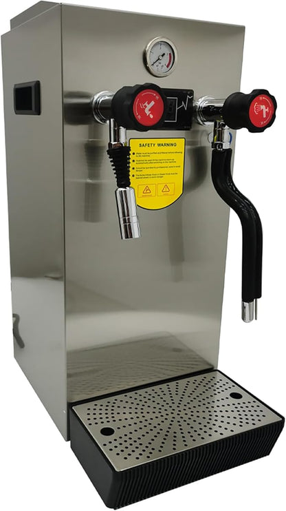 220V Stainless Steel Commercial Steam Boiling Water Frothing Machine 12L Milk Frother Electric Milk Foam Maker 2000W