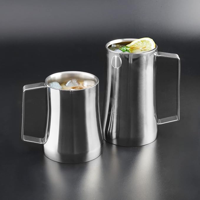 Stainless Steel Coffee Mug, 304 Double Wall Tumbler With Handle, Insulated Beer Stein With Opener, Gifts for Men (20 oz)