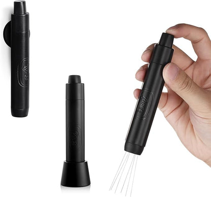 WDT Espresso Distribution Tool - Magnetic Espresso Stirrer Tool For Barista, Espresso Tamper With Stainless Steel Retractable Needles (Black)