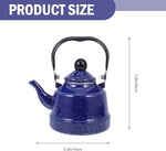 Load image into Gallery viewer, DOITOOL Enamel Tea Kettle Vintage Enamel Teapot 1.1 L Porcelain Tea Kettle Camping Coffee Kettle Stovetop Kettle Hot Water Boiler Pot for Hot Water, Tea Accessories