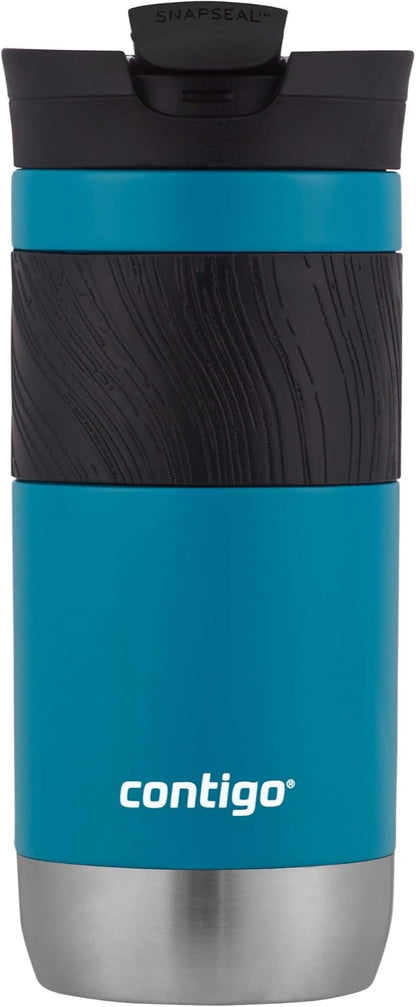 Contigo Byron 2.0 Stainless Steel Travel Mug with SNAPSEAL Lid 16oz. 2 Pack Sake/Juniper