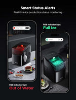 Load image into Gallery viewer, GoveeLife Smart Ice Maker Countertop, Portable Ice Machine with Voice Control, 9 Ice Cubes in 6 Minutes 3 Sizes, 26lbs/24Hrs, Self Cleaning RGB Lights, Quiet Ice Maker with Scoop for Kitchen Black