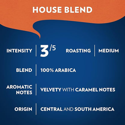 Lavazza House Blend Perfetto Whole Bean Coffee 12oz Bag, Medium Roast, Full-bodied, Intensity 3/5, 100% Arabica, Ideal for Drip Brewers, (Pack of 1) - Package May Vary