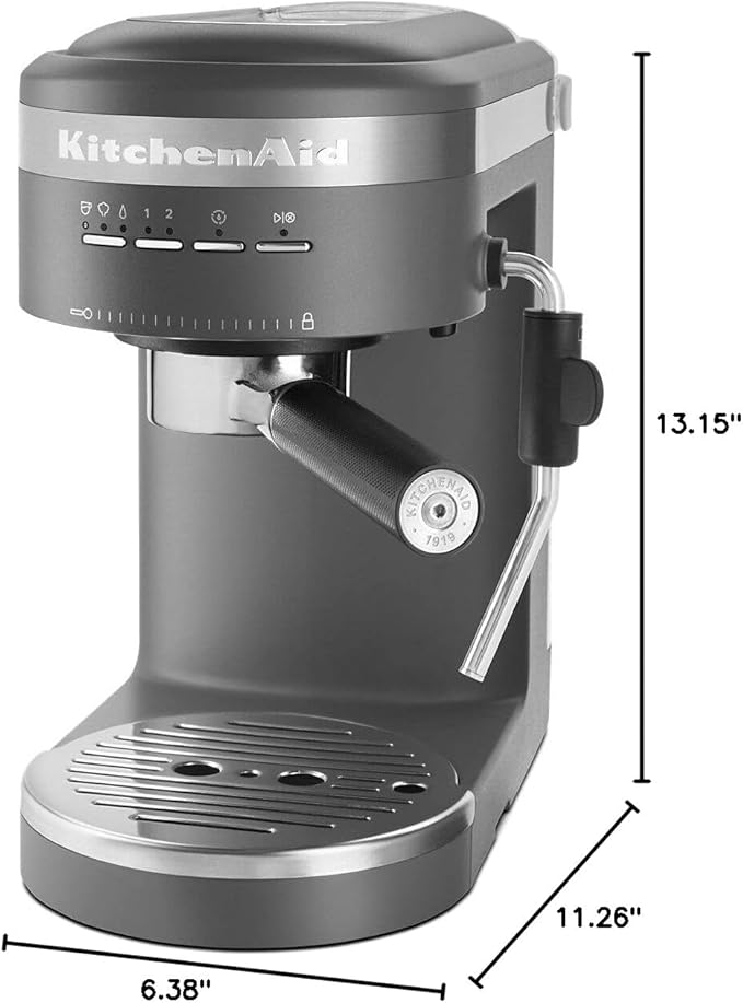 KitchenAid Semi-Automatic Espresso Machine - KES6403, Charcoal Grey