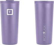 IRON °FLASK Classic Tumbler - Vacuum Insulated Stainless Steel Water Bottle, Double Walled, Drinking Cup, Insulated Travel Mug (Lavender, 24 oz Solid Lid)