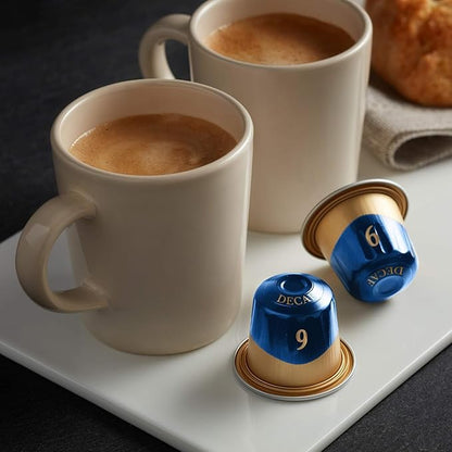 Peet's Coffee Espresso Capsules, Decaffeinato Ristretto Intensity 9 Medium Roast Coffee, 10 Count, Compatible with Nespresso Original Line System (Pack of 2)