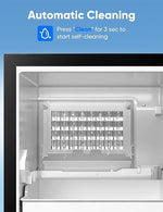 Load image into Gallery viewer, Coolski 130Lbs/ Day Under Counter Ice Maker Machine, Stainless Steel Built-in Freestanding Ice Maker with 30LBS Ice Storage, Perfect for Commercial &amp; Home Use, 15 Inch Wide