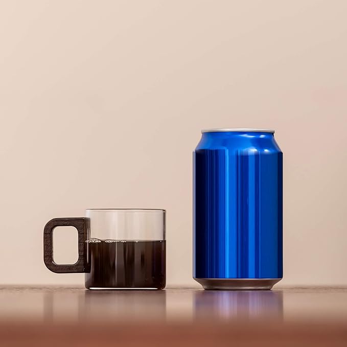 Espresso Cups Set of 4, 4 oz Espresso Cups, Espresso Shot Glasses with Handle for Coffee or Tea (Clear)