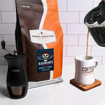 Load image into Gallery viewer, Fresh Roasted Coffee, Blackbeard's Revenge, 5 lb (80 oz), Medium Roast, Kosher, Whole Bean