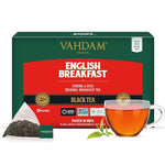 Load image into Gallery viewer, VAHDAM, English Breakfast Black Tea Bags (30 Count) High Caffeine | Strong, Robust &amp; Flavoury | Individually Wrapped Pyramid Tea Bags | Full Bodied Black Tea Leaves