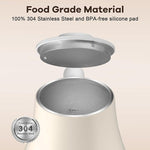 Load image into Gallery viewer, Mecity Electric Gooseneck Kettle With Keep Warm Function &amp; LCD Display Automatic Shut Off Coffee Kettle Temperature Control Pour Over Kettle 1200 Watt, 0.8L, 120V, Off White