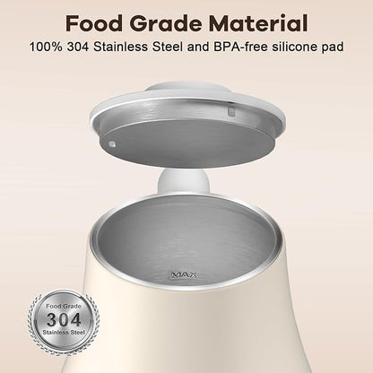 Mecity Electric Gooseneck Kettle With Keep Warm Function & LCD Display Automatic Shut Off Coffee Kettle Temperature Control Pour Over Kettle 1200 Watt, 0.8L, 120V, Off White