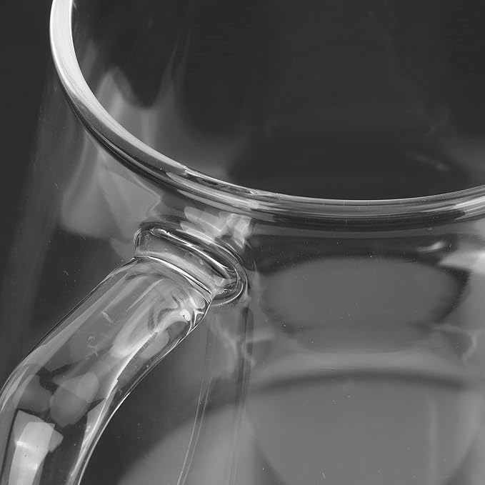 Glass Coffee Pot Server, 13.5oz Glass Coffee Carafe Manual Pour Over Coffee Maker Teapot Clear Water Kettle Pitcher for Brewing Coffee, Milk, Tea (13.5oz/400ml)