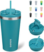 Load image into Gallery viewer, BJPKPK 18oz Tumbler With lid And Straw Stainless Steel Travel Coffee Mug Insulated Tumblers Cups,Laguna