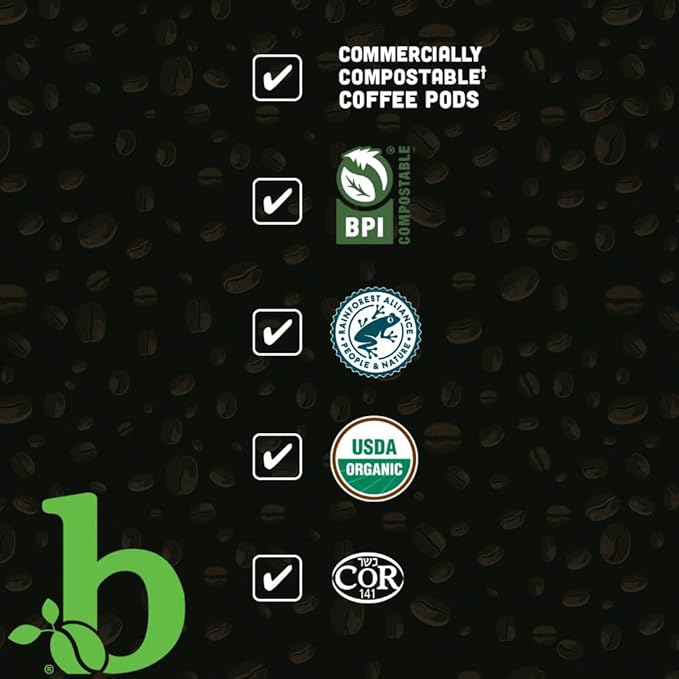 beaniac Organic Daily Dose Donut Shop, Light Roast, Single Serve Compostable K Cup Coffee Pods, Organic Arabica Coffee, Keurig Brewer Compatible, 72 Count