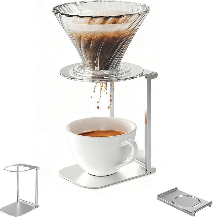 Portable Foldable Coffee Machine Stand with Pour Over Stand for Pour Over Coffee Dripper