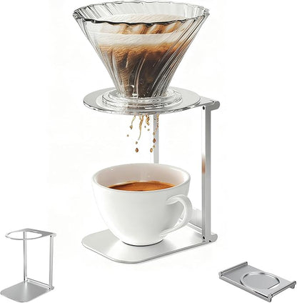 Portable Foldable Coffee Machine Stand with Pour Over Stand for Pour Over Coffee Dripper