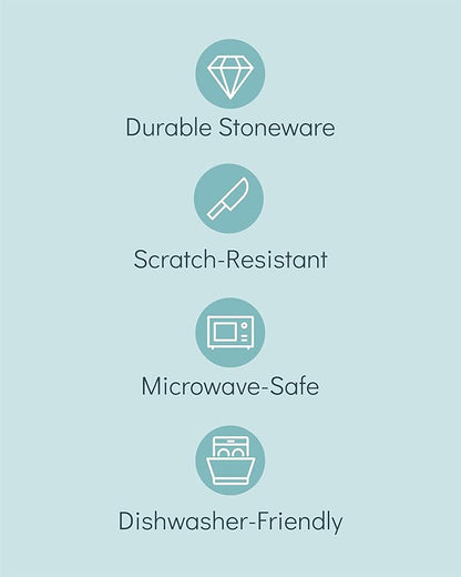 Stoneware Coffee Mugs Set of 4, Stylish Black Matte, 10.5 Oz Ceramic Cups, Dishwasher and Microwave Safe, Large Mugs