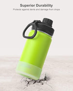Load image into Gallery viewer, koodee Small Water Bottle-12 oz Stainless Steel Vacuum Insulated Wide Mouth Water Flask with Leakproof Spout Lid (Apple Green)